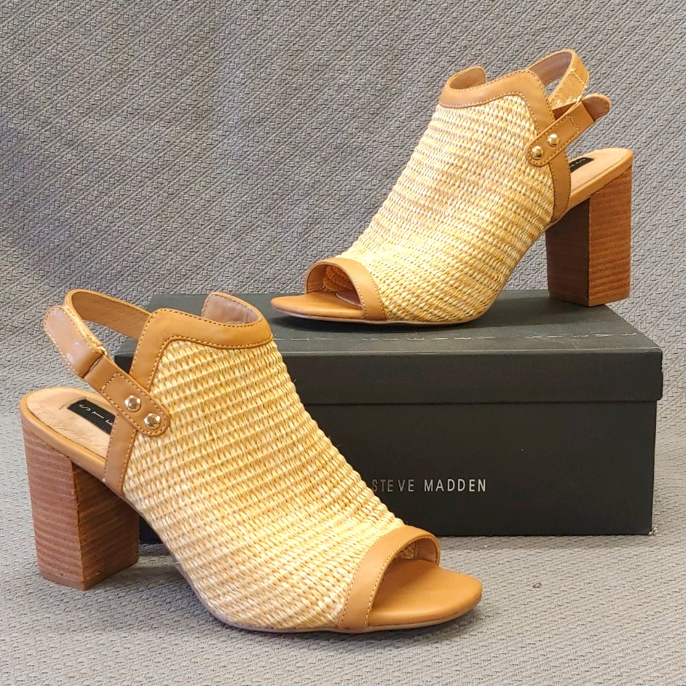 Steven Raffia Sweep Pump Natural Multi-10